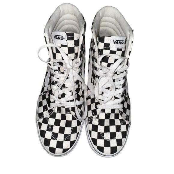 Vans Womens Filmore Hi Checkerboard Black/White Sneakers Size 10 Skater Surfer - Picture 1 of 9